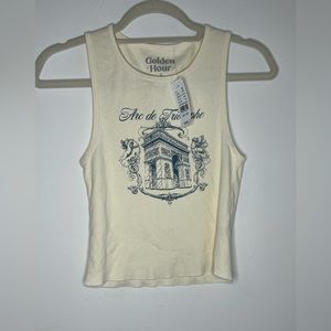 PacSun Golden Hour Arc de Triumph Tank Top Size Small